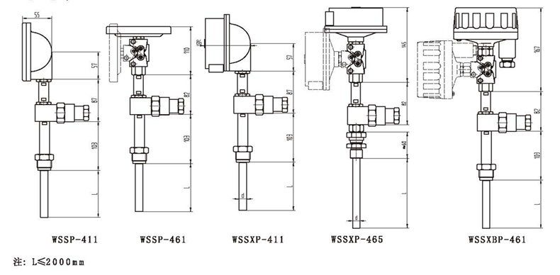 WSSX工业双金属温度计（一体化型螺纹式）_http://www.qdaction.com_双金属温度计_第3张