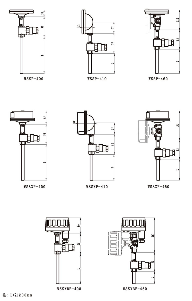 WSSX工业双金属温度计（一体化型无固定装置）_http://www.qdaction.com_双金属温度计_第3张